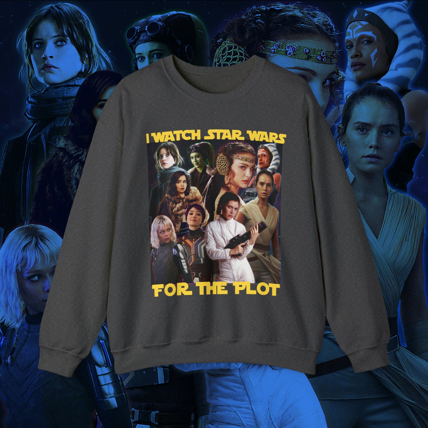 I Watch It For The Plot Sweatshirt - Galaxy Girls