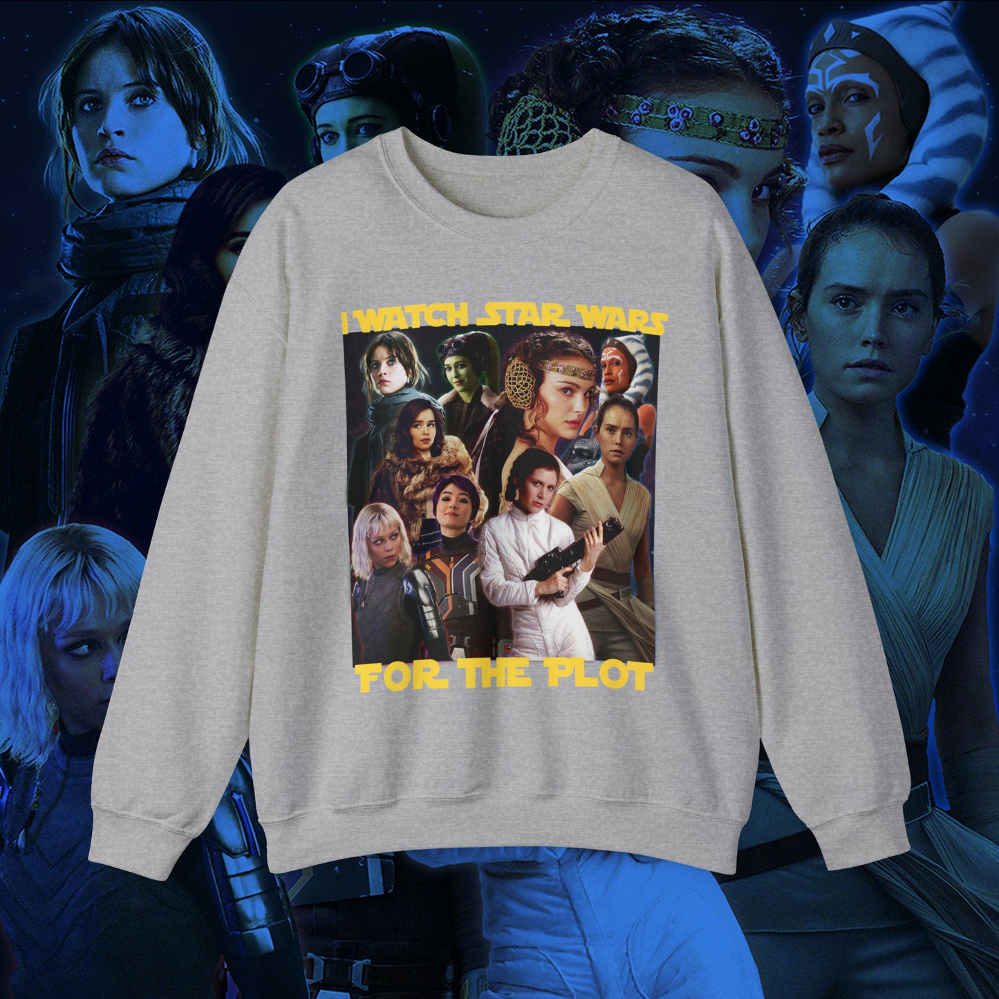 I Watch It For The Plot Sweatshirt - Galaxy Girls
