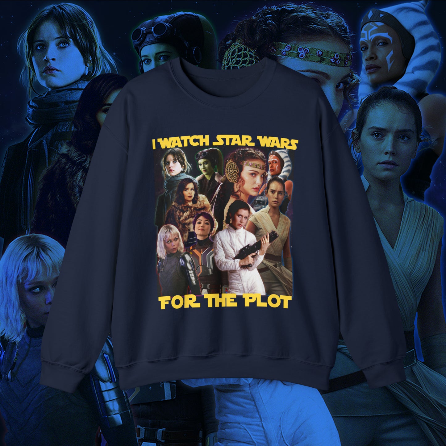 I Watch It For The Plot Sweatshirt - Galaxy Girls