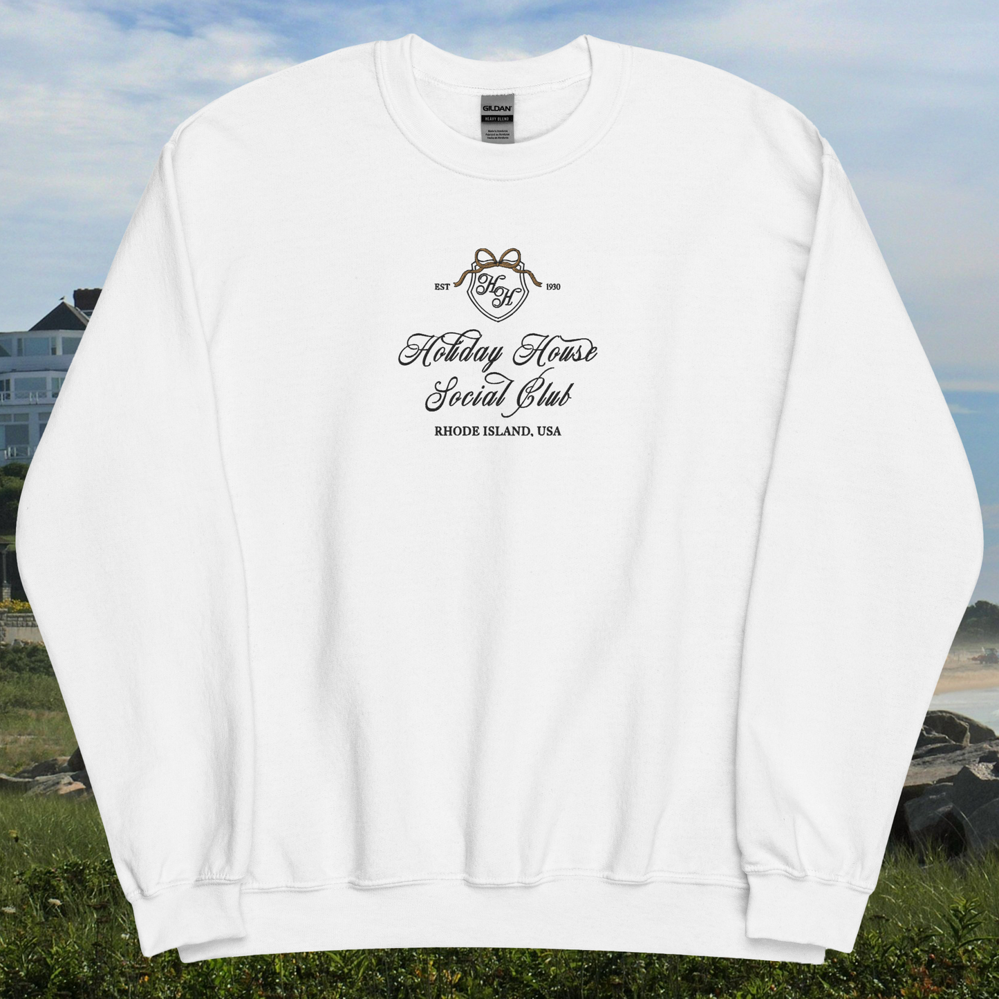 Holiday House Embroidered Sweatshirt