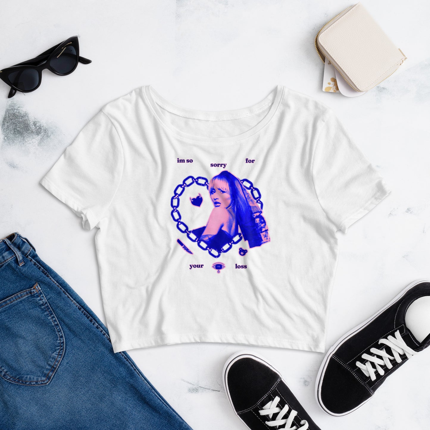 So Sorry For Your Loss Crop Top