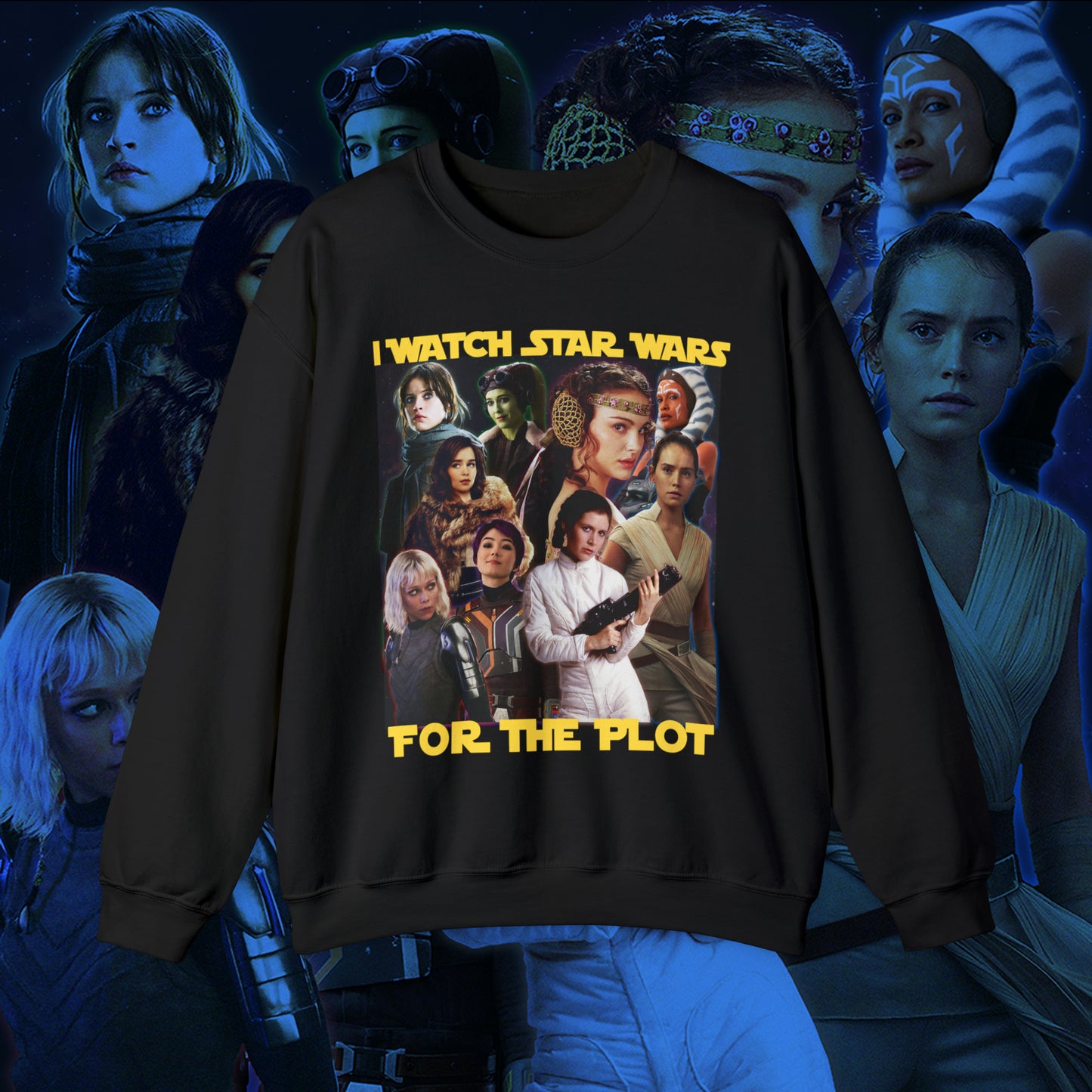 I Watch It For The Plot Sweatshirt - Galaxy Girls